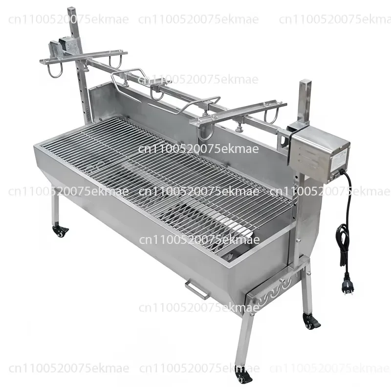 Heavy Duty Stainless Steel Commercial Grill, 8-level Height Adjustable, Automatic Charcoal Grill, Suitable for Large