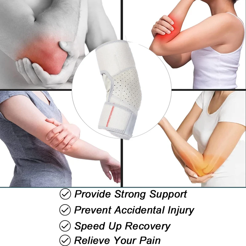 SSUNTAK Adjustable Elbow Support Strap - Tennis & Golf Elbow Sleeve, Specialized Arm Brace for Men Women for joint pain relief