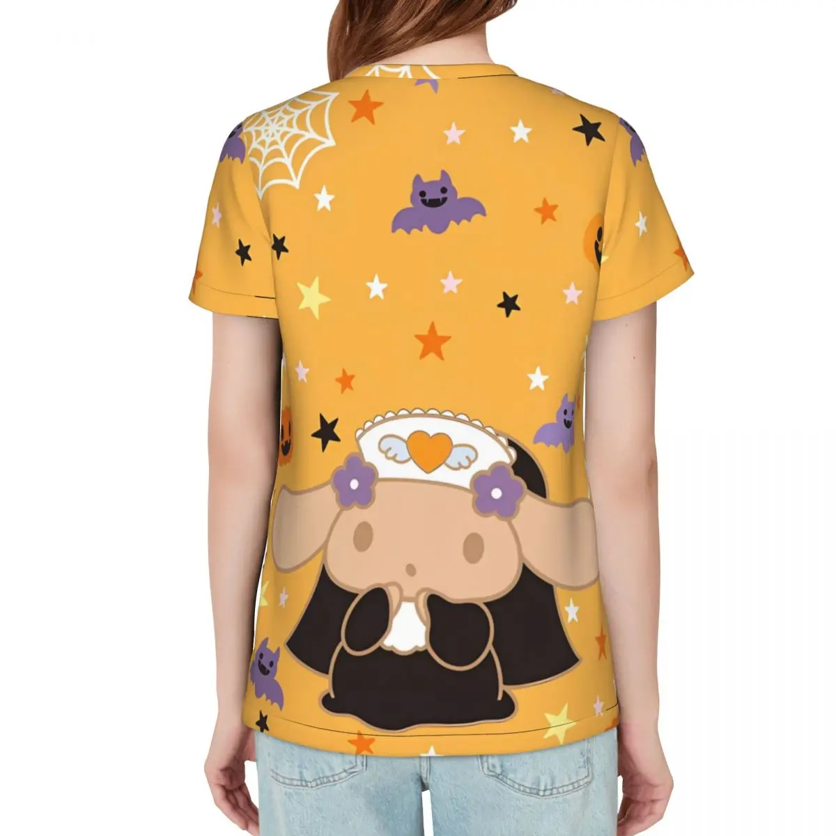 Women's T-Shirt Beach Cinnamoroll Tee Shirt Halloween Harajuku T-Shirts Short Sleeves Casual Custom Oversized Clothing