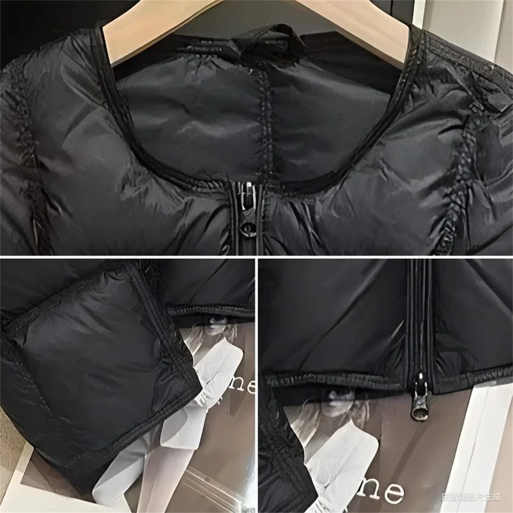 Novo coreano o pescoço bonito para baixo jaqueta de algodão casacos soltos quentes all-match simples sólido roupas femininas senhora do escritório casual macio parkas