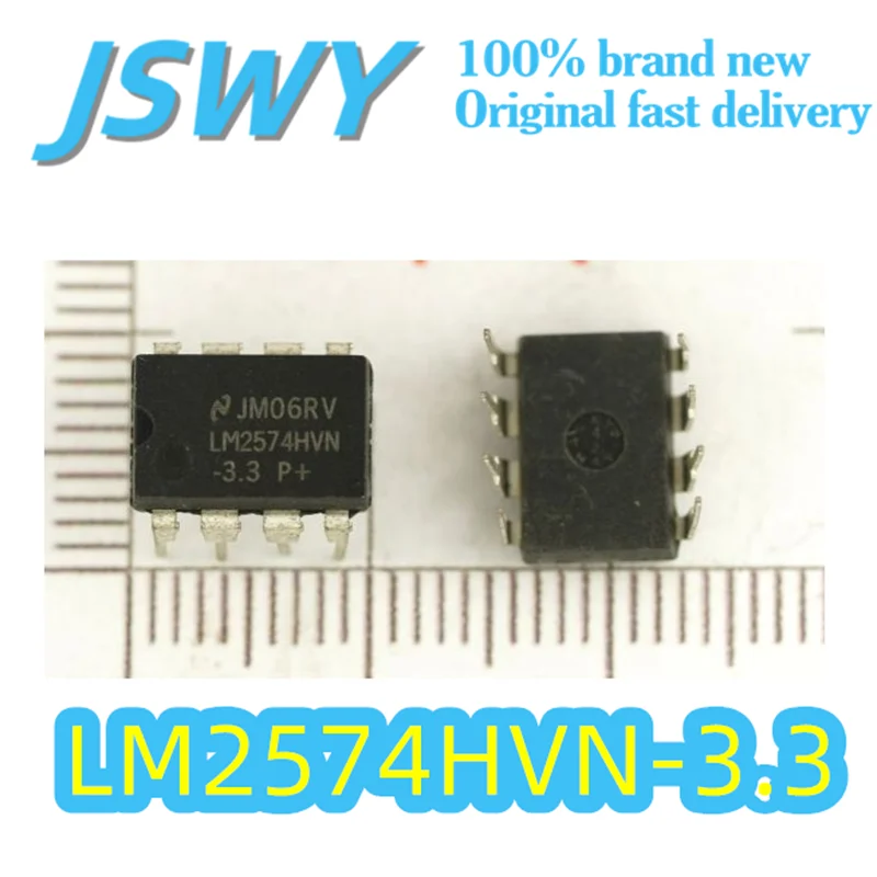 

(5/50 pieces) LM2574HVN-3.3 LM2574HVN step-down voltage stabilization chip 3.3V output 52V input DIP-8 package Electronics