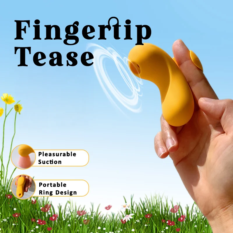 Little Bee Finger Wearable Vibrating Egg 10 Suction 10 Vibration Modes Waterproof Rechargeable Sex Toy for Women Couples view 5