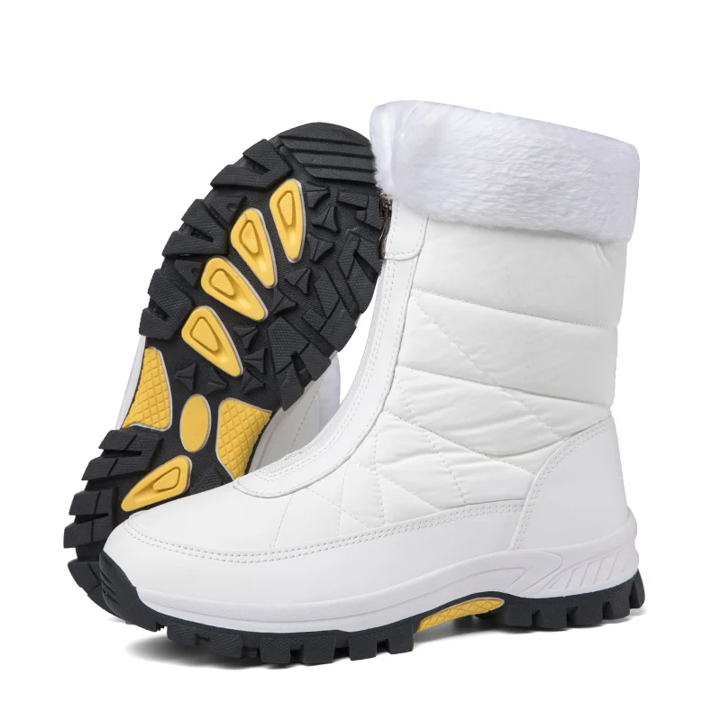 Winter Children Snow Boots Non-slip Outdoor Waterproof Girls Boys Keep Warm Botas Mujer Zipper Kids Cotton Boots Plus Size 40