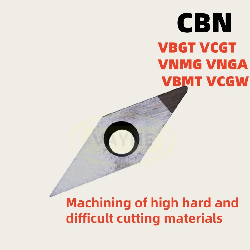 

1PCS VBGT VCGT VNMG VNGA VBMT VCGW 110302 160404 08CBN Diamond Inserts CNC Machine Boring Turning Cutter For High hard material