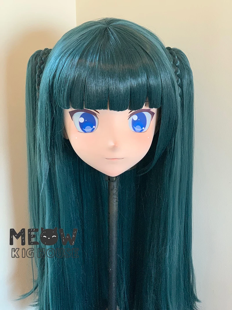 

(MEO600) Customize Handmade Full Head Lockable Crossdress Male to Female Japanese Cartoon Anime Game Character Kigurumi Mask