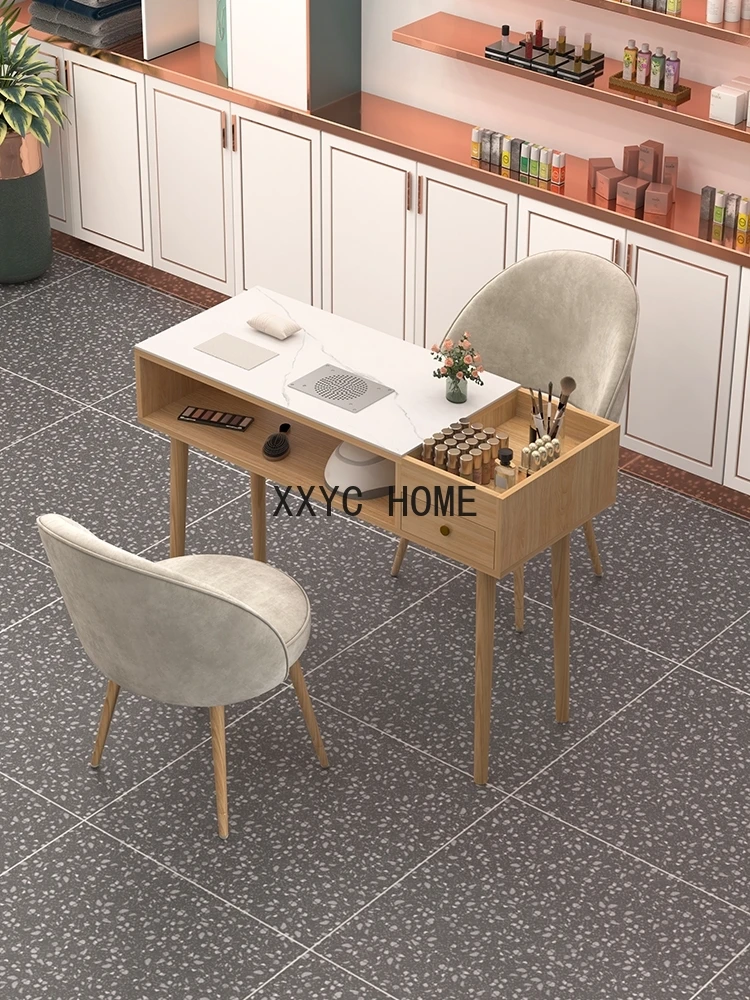 

Wooden Nordic Modern Nail Table Dressing Professional Manicure Table Simplicity Nailsdesigner Mesa Manicura Furniture KMNT