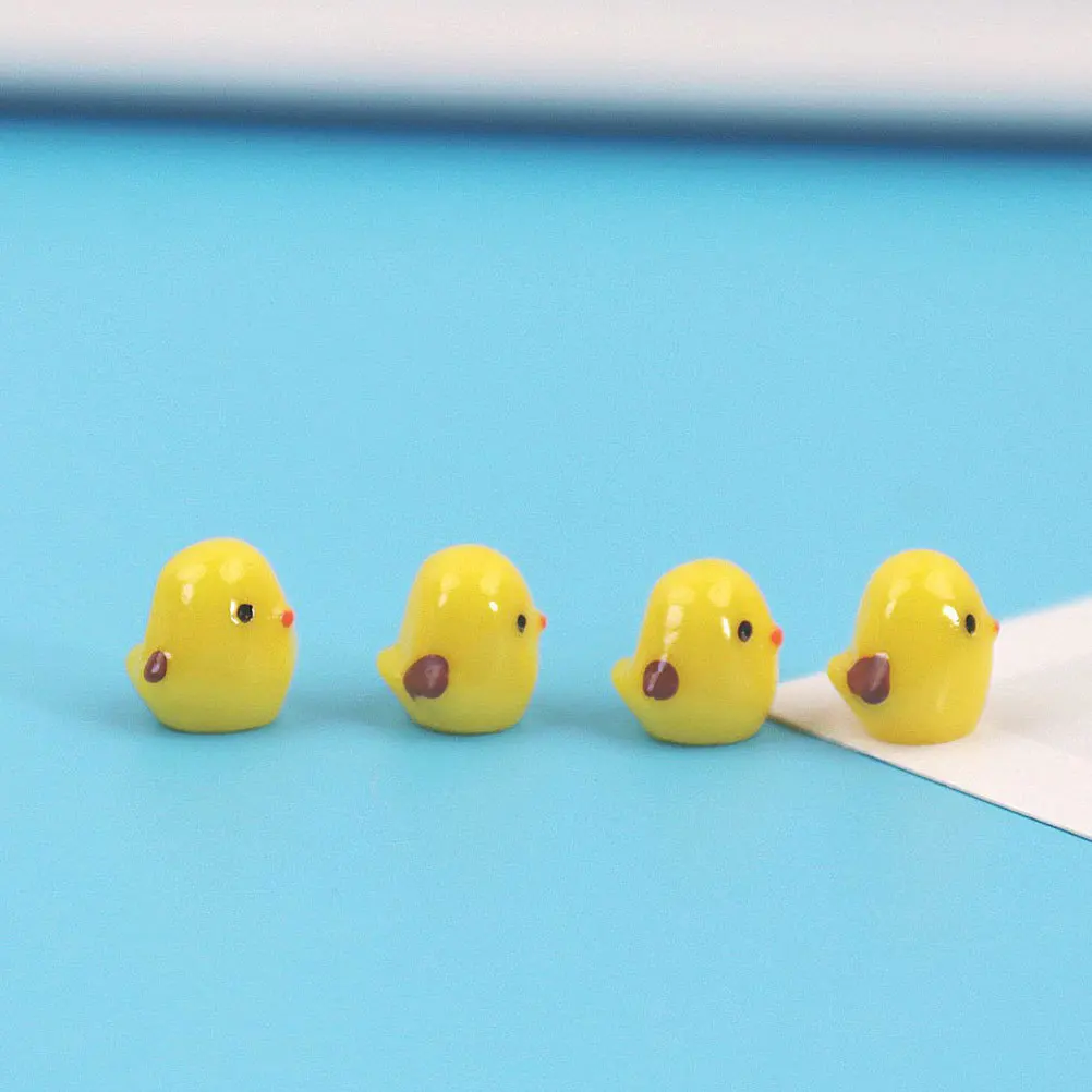 

25Pcs Mini Yellow Duck Resin Decorations Cute Cartoon Animal Figurines for DIY Garden Landscape Aquarium Craft Moss Scene