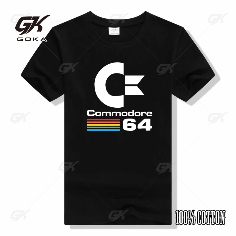 black t shirt Cool Retro Vintage C64 COMMODORE 64 COMPUTER T SHIRT Funny Tops Tee New Unisex Short sleeved t shirt