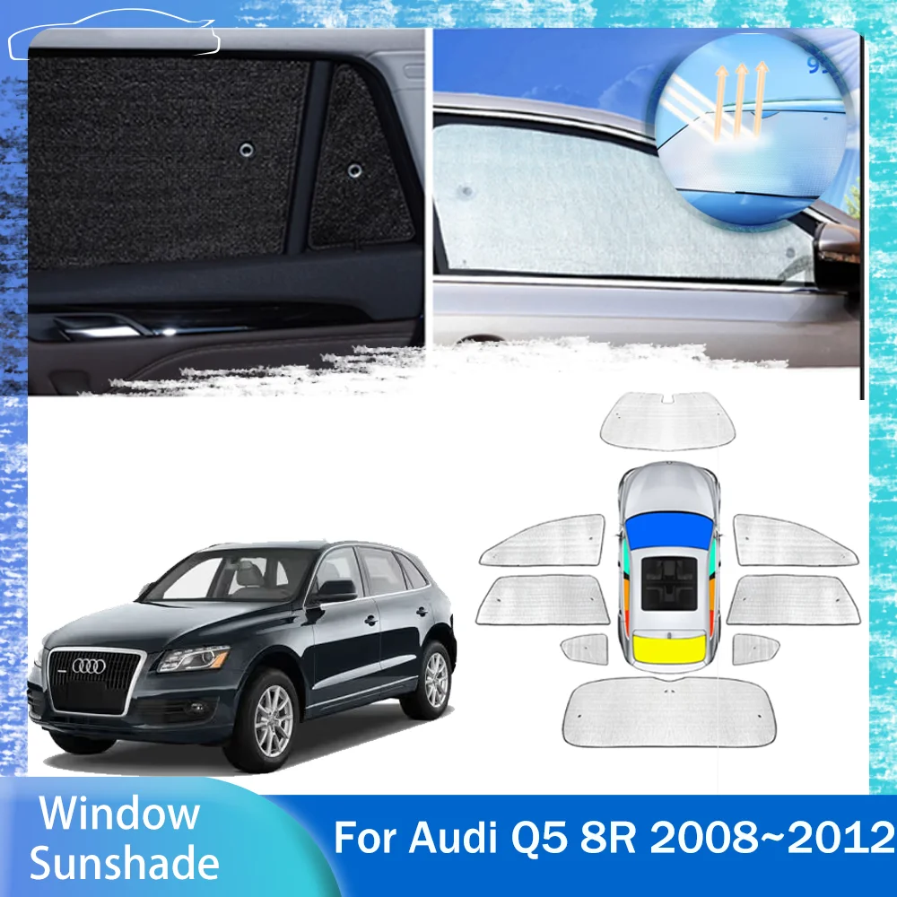 

Для Audi Q5 8R 2008 ~ 2012 2009 2010 2011Автомобильный солнцезащитный козырек на лобовое стекло, солнцезащитный козырек от ультрафиолета, аксессуары для зонтиков