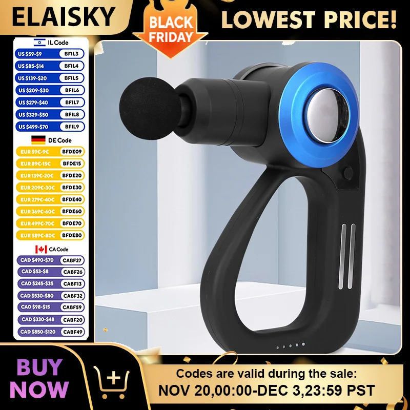 

90 Degree Rotating High-Power Muscle Relaxation Fascia Gun Professional Muscle Portable Massager Gun for Back Body Pain Relief