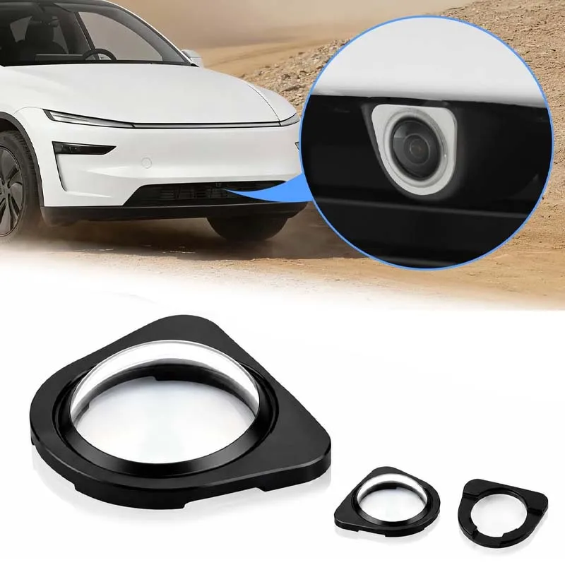 Auto Custom Fit Front Camera Protector for Model Y YL 3 Aluminum Alloy Frame HD Tempered Glass Rainproof Anti-Scratch Cover
