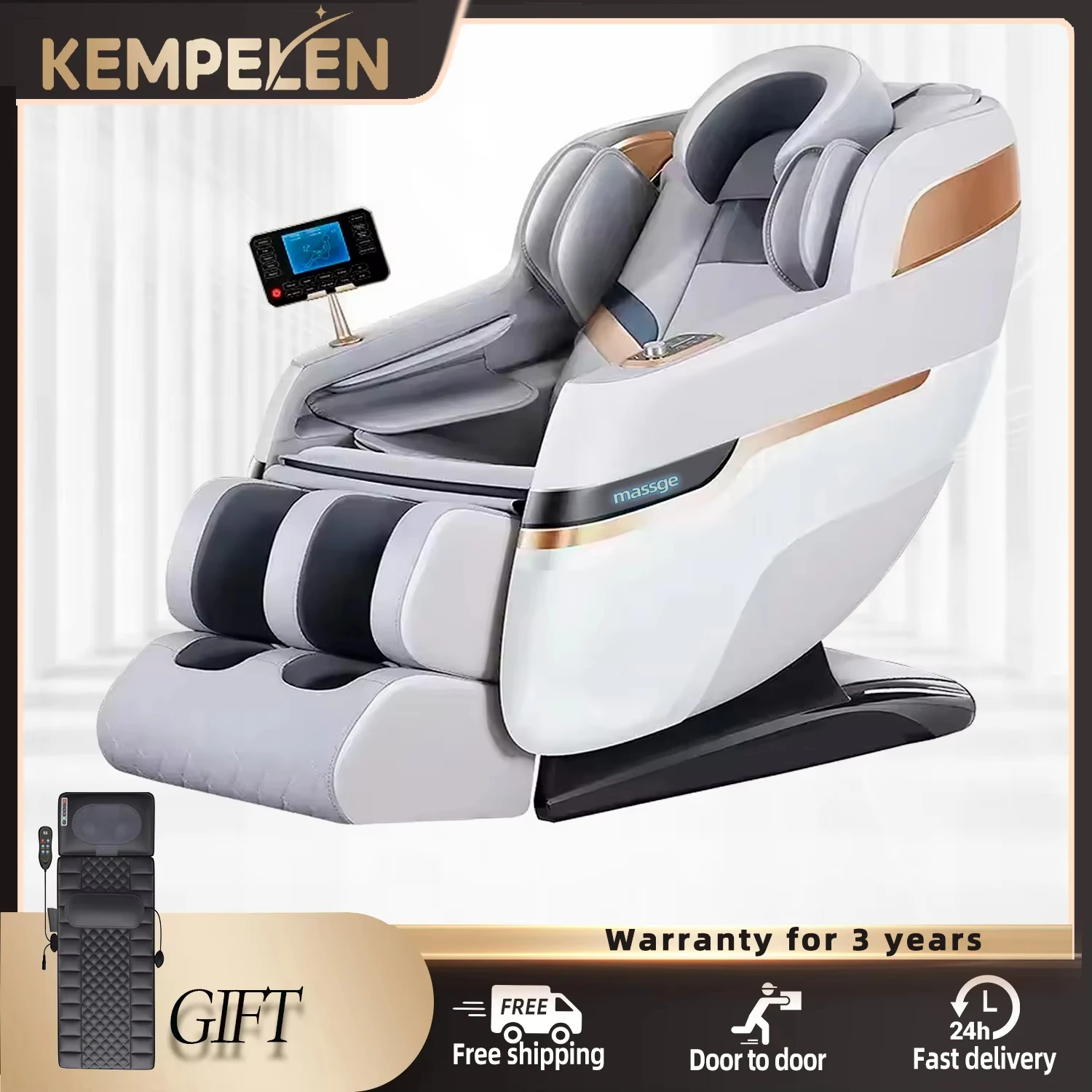

3 Year Warranty 4D SL Track Massage Chair Zero Gravity Massage Recliner Full Body Airbag Massage Sofa Touch Screen Office chair