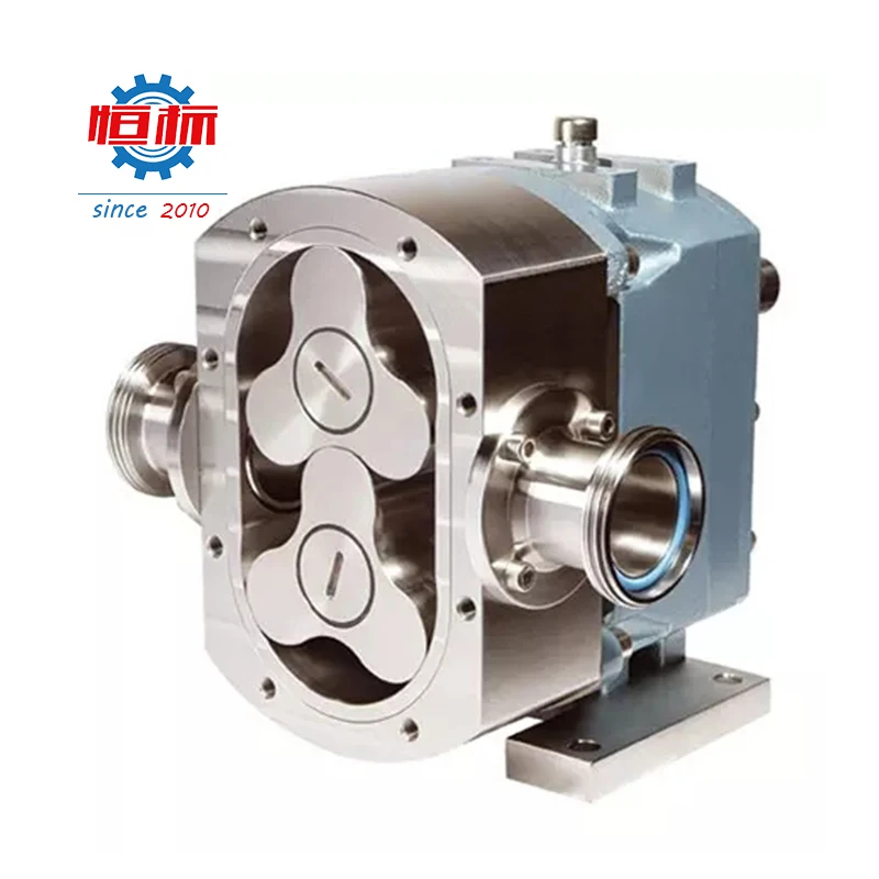

Small Sauce Syrup Paste Milk Lobe Rotary Pumps Filling Machine Electric Viscous Tri-lobe Positive Displacement Pump with Motor