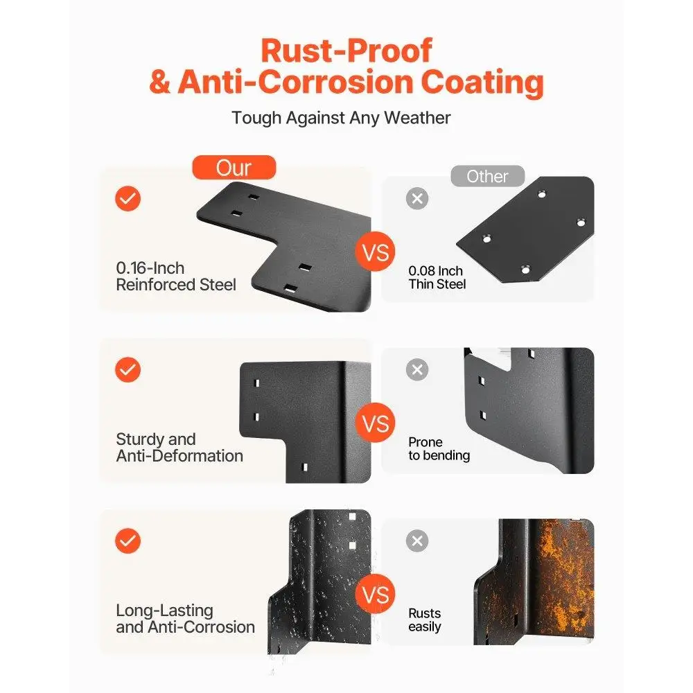 8 peças suportes de canto resistentes 6,5x6,5x6,5 polegadas suporte em forma de L para projetos DIY de móveis de madeira