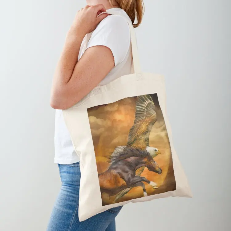 

Eagle And Horse - Spirits Of The Wind Tote Bag cute tote bag Beach bag women Women's shopper