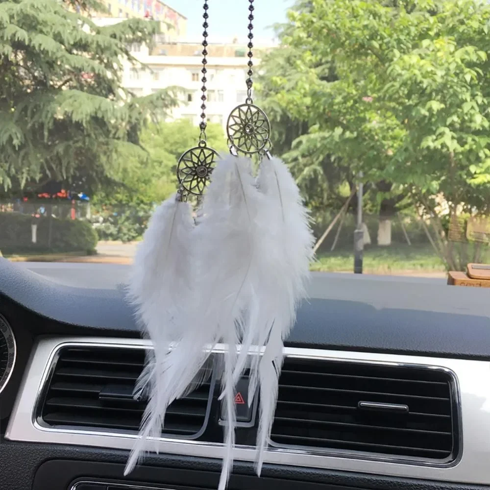 Mini attrape-plumes multi-styles pour la décoration intérieure, pendentif de voiture, miroir intérieur, porte-clés, ornements de voiture porte-bonheur, cadeaux de festival