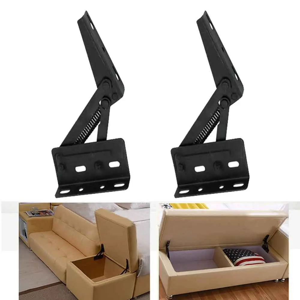 

2pcs 80 degree Sprung Hinges Cabinet Door Lift Up Stay Flap Top Support Cupboard Kitchen