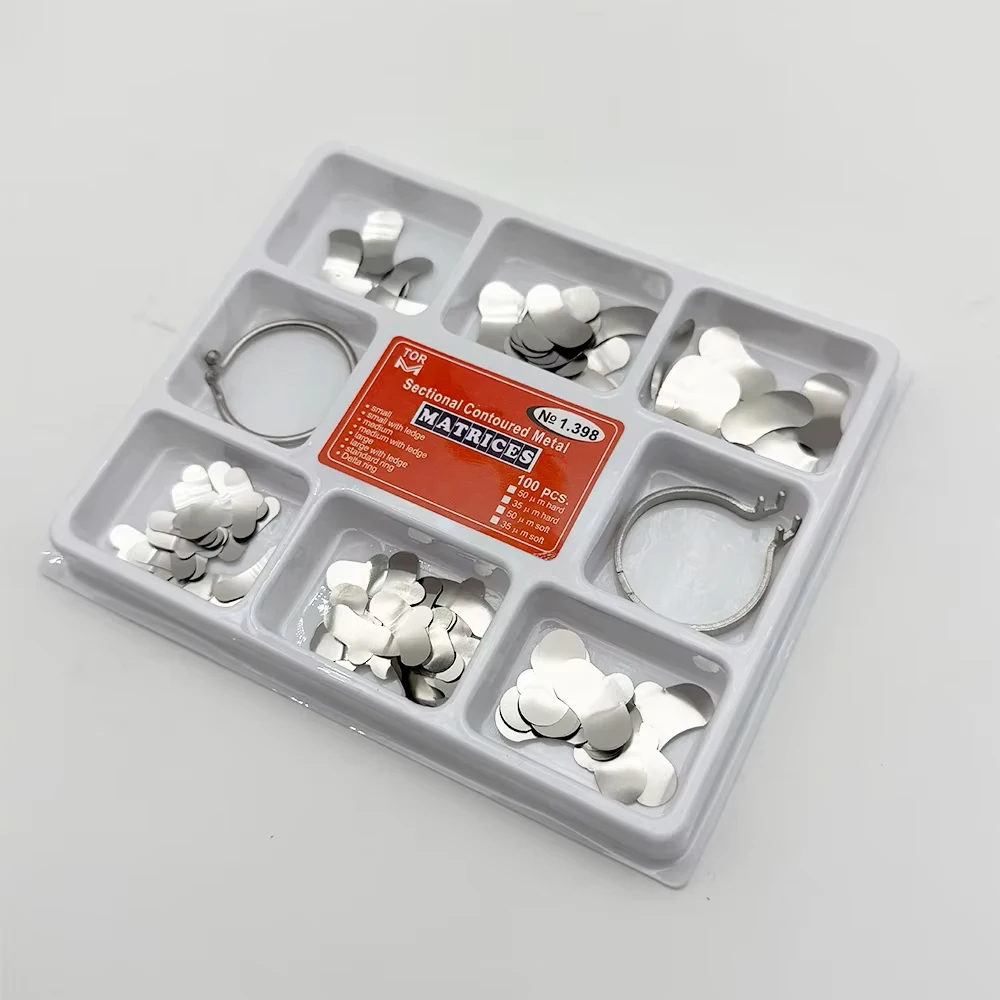 

Стоматологическая секционная контурная матричная система, металлические контурные секционные матрицы, зажимные разделительные кольца для стоматологической смолы, автоклавируемые стоматологические.