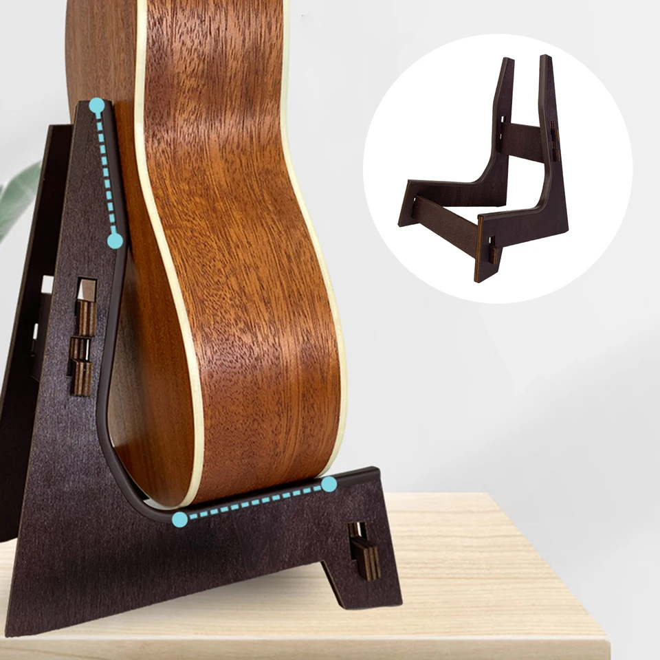 Support Guitare En Bois Bambou - Stand Détachable Portable Universel Pour Guitare Acoustique, Électrique, Classique