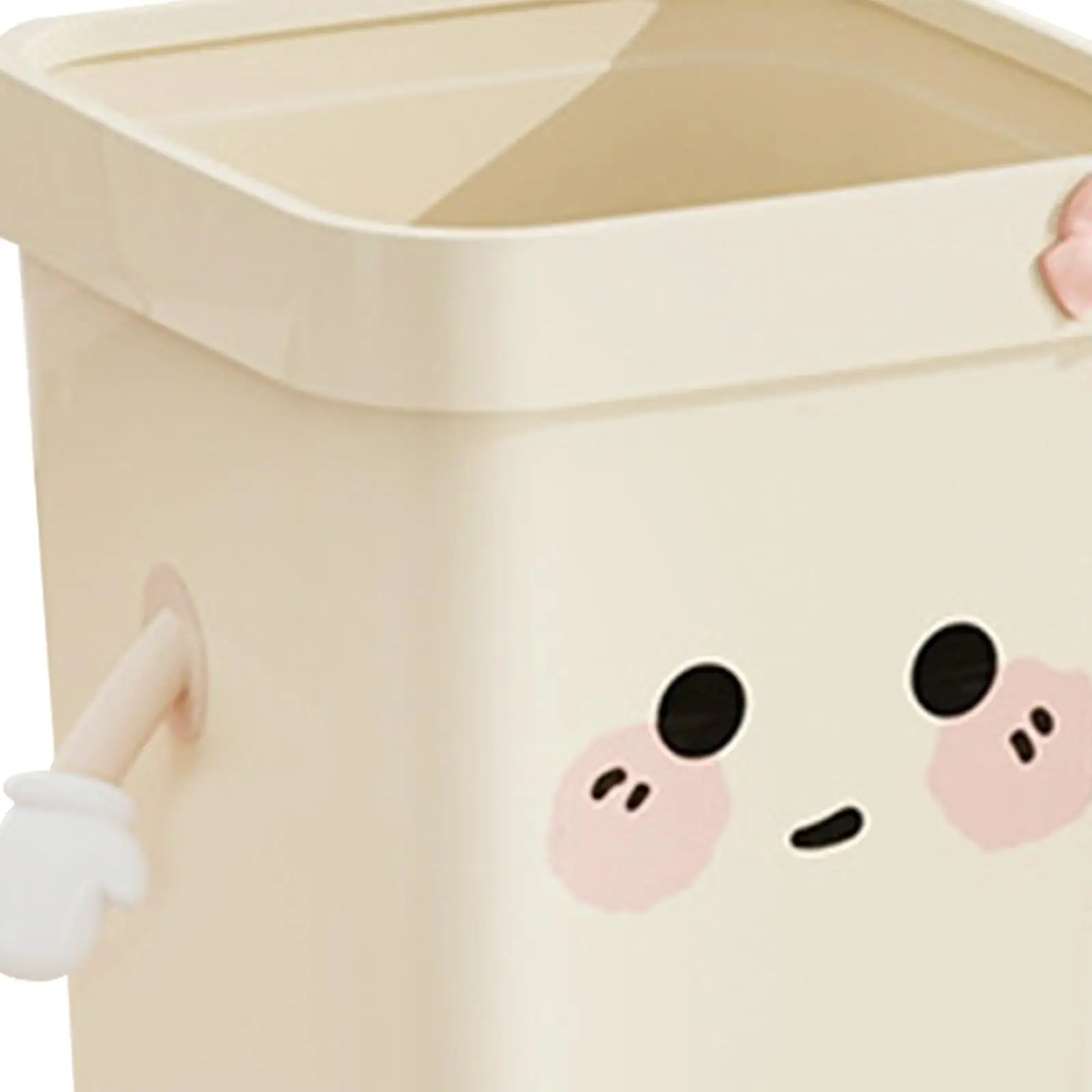 Trash Can Waterproof Modern Dustbin Wastebasket for Toilet Entryway Bedroom