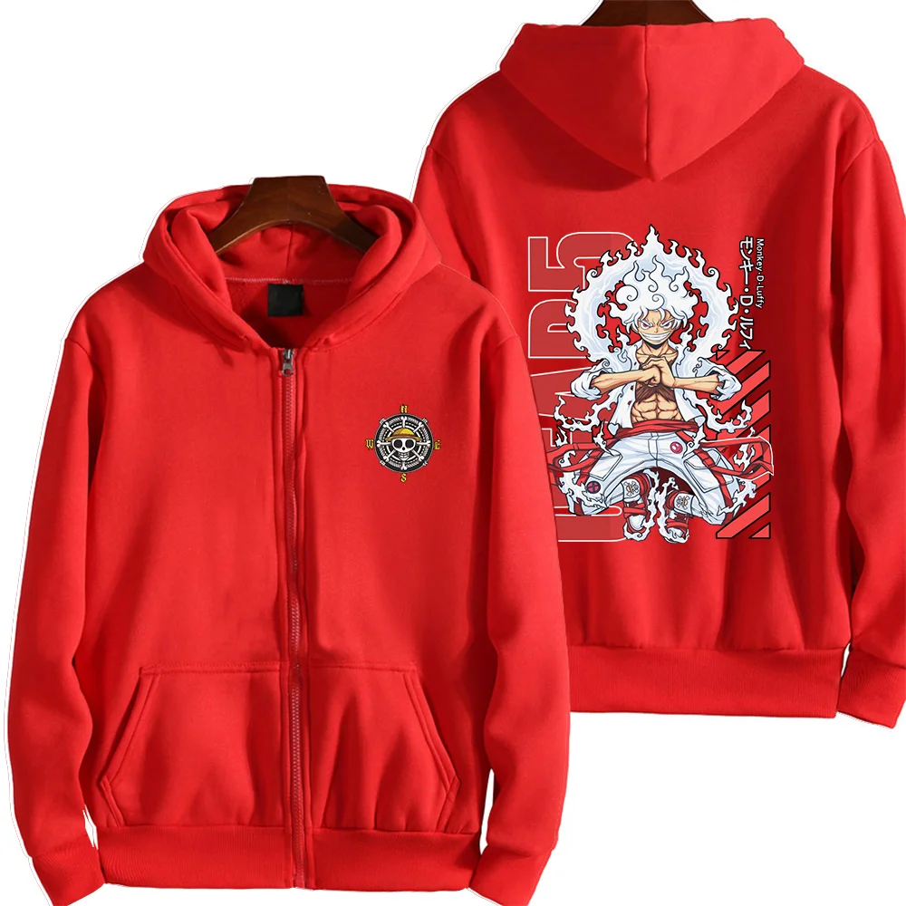 Moletons anime de peça única para homens e mulheres, Luffy Gear 5, roupas de RPG, moletons casuais de rua, outono e inverno