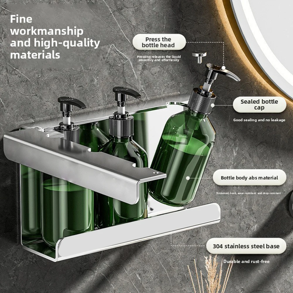 For Soap Shampoo Bottles Wall Mounted Soap Dispenser For Daily Bathroom Use Soap Dispenser Space Saving Design