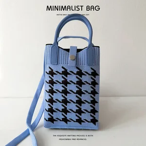 Mini Mobile Strick -Tasche, vielseitige und kleine Umhängetasche, tragbare Messenger -Tasche, koreanische Version, neue Mode 10 Hauptverkaufstasche Croche - №9