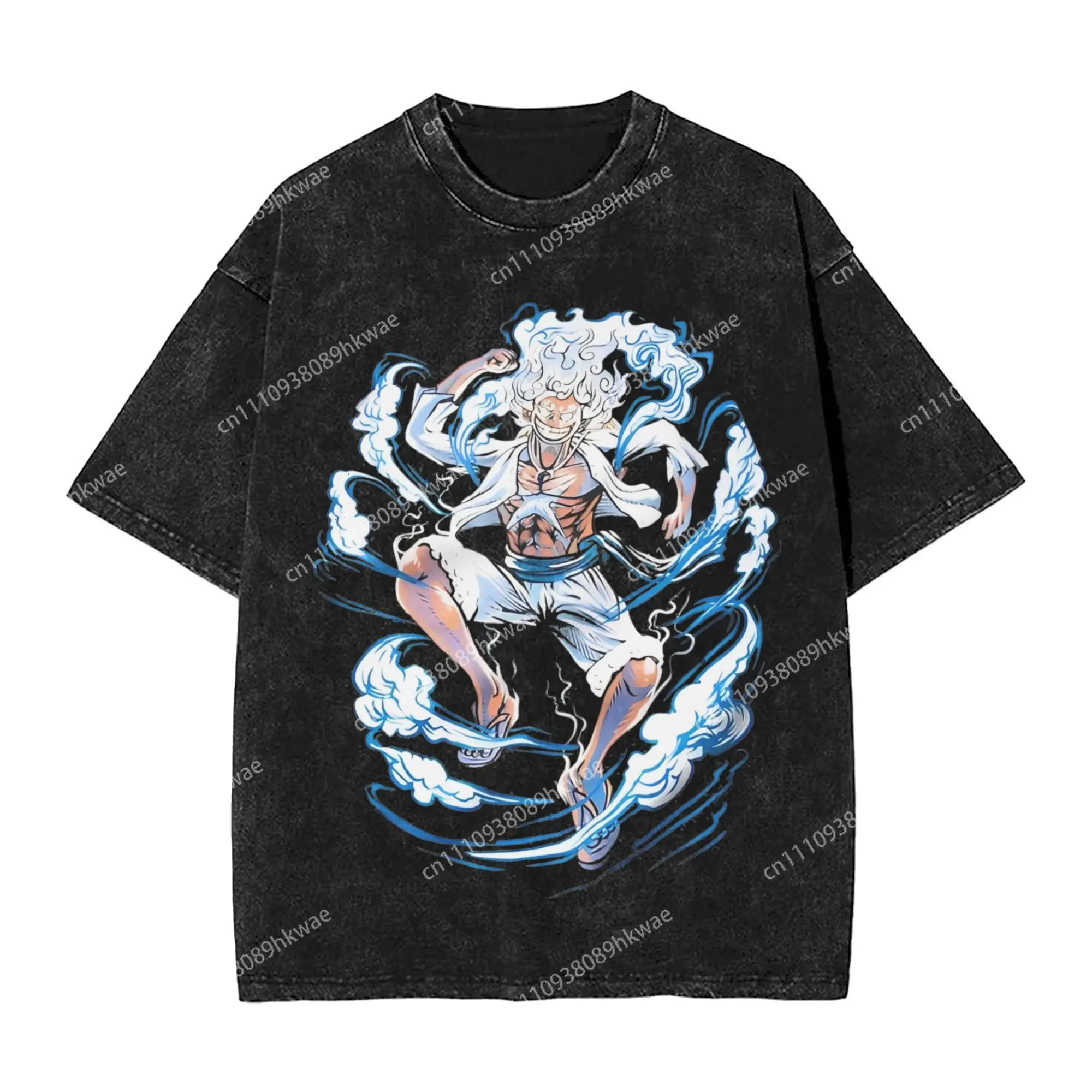 Camiseta Nika Anime Monkey-Luffyy, Estilo Hip Hop, 100% Algodón, Camiseta Urbana de One Piece para Hombre y Mujer, Ropa Urbana, Camisetas de Verano