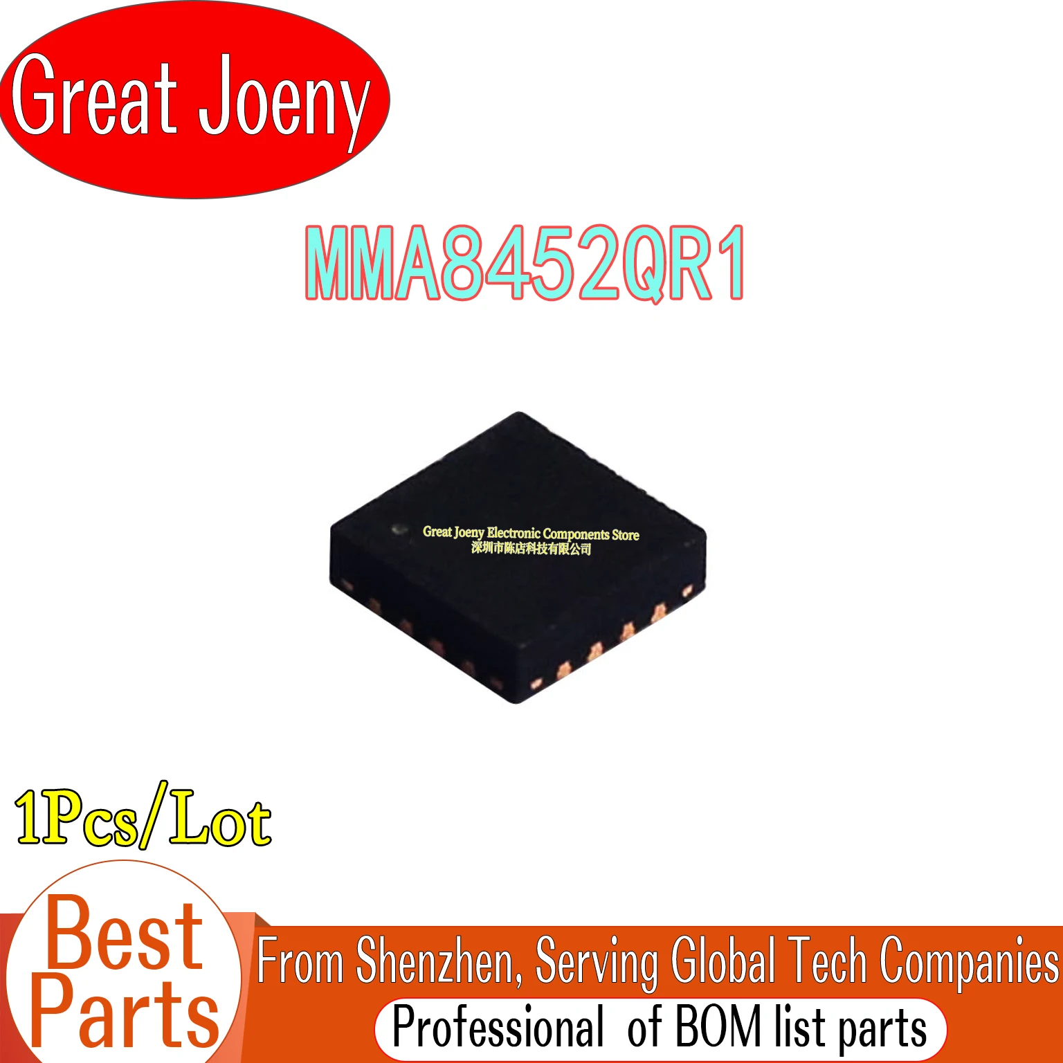 

100% New Original 8452 MMA8452QR1 MMA8452 IC Chipset QFN-16