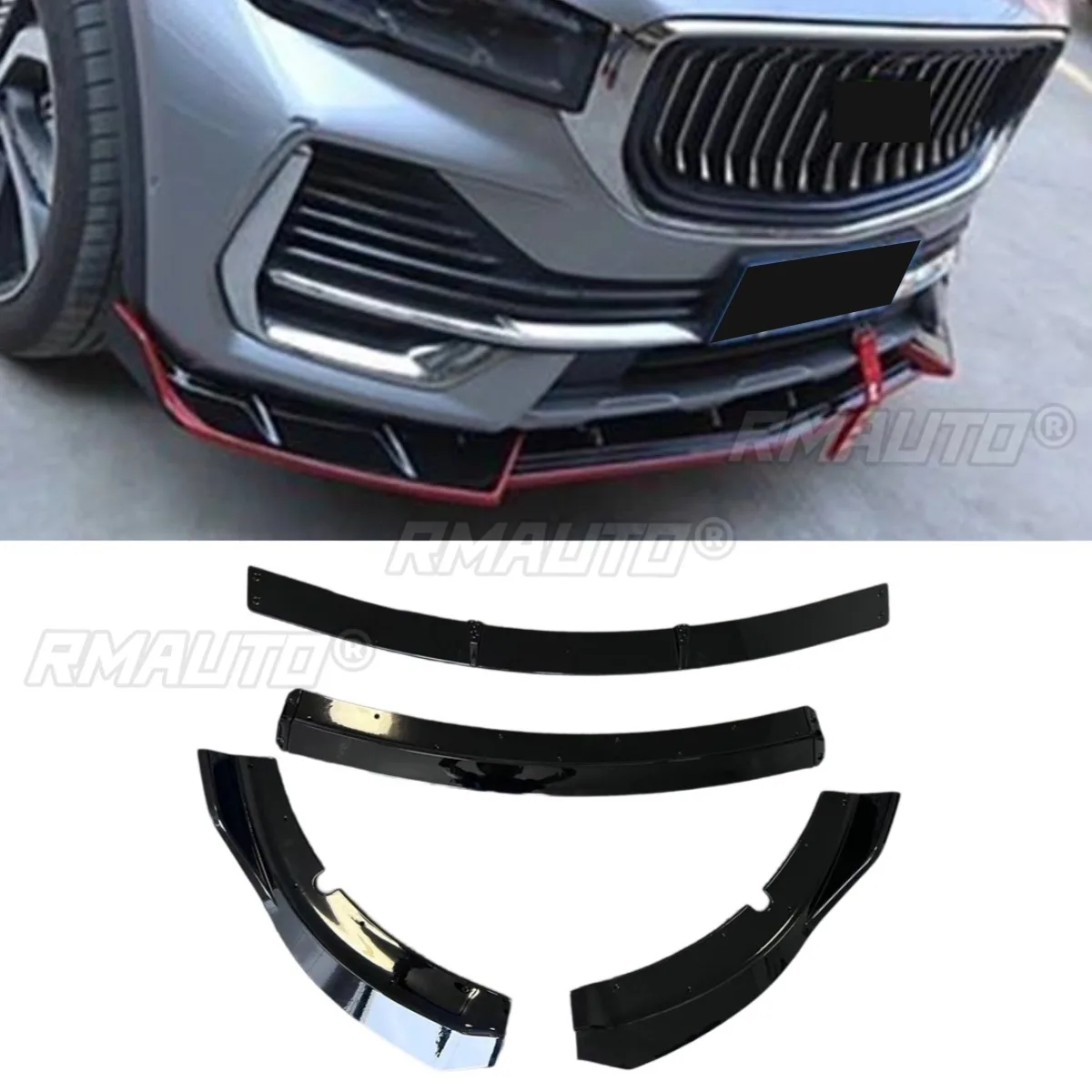

Car Front Bumper Spoiler Bumper Guard Bumper Cover Body Kit Compatible With Geely Monjaro 2021-2023 Car Accessories
