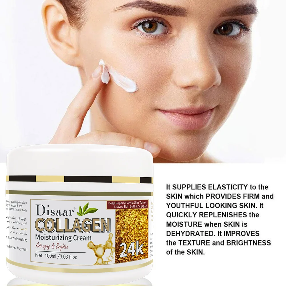 Skin Care 24K Golden Collagen Cream Anti Wrinkle Anti Aging Face Cream Dark Spot Remover Whiten Cream Korean Face Care Products