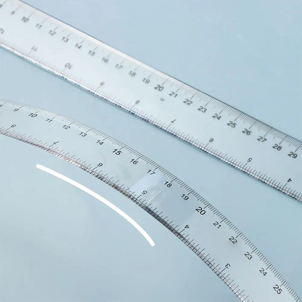 Drawing Tool 15cm 20cm 30cm 40cm Straight Ruler Multifunction Plastic Measuring Ruler Transparent Drawing Ruler Office