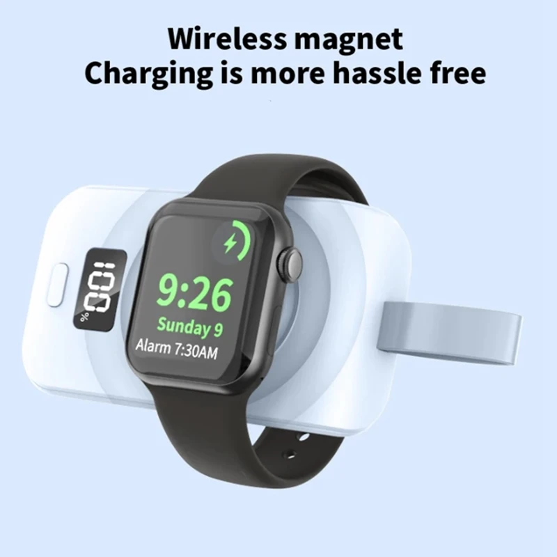 Portable Wireless Charger Power Bank For Apple Watch 8 7 6 5 4 3 SE Ultra Magnetic Charging Station