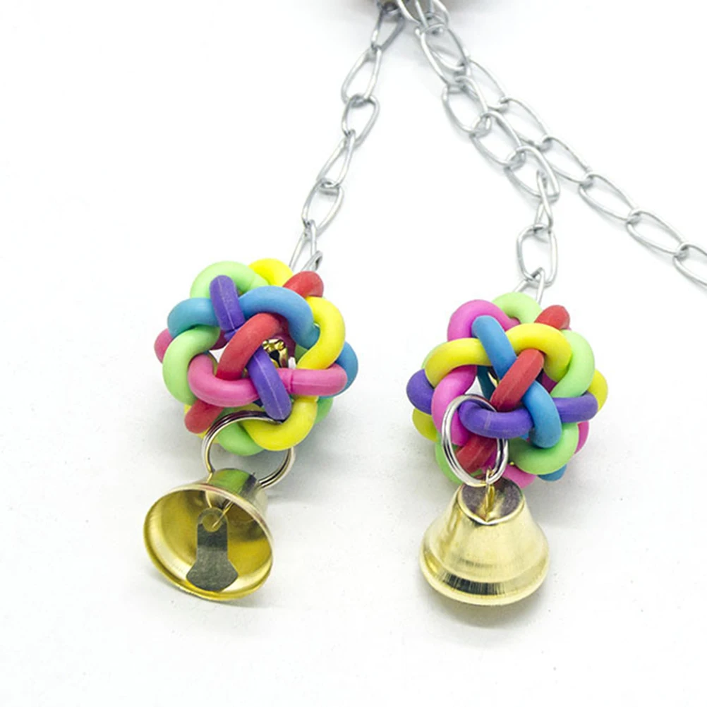 

Parrot Chewing Ball Toys Bright Colorful Balls for Bird Exercise Hanging Toys Safe Durable Bite Toy for Cockatiels Parakeets