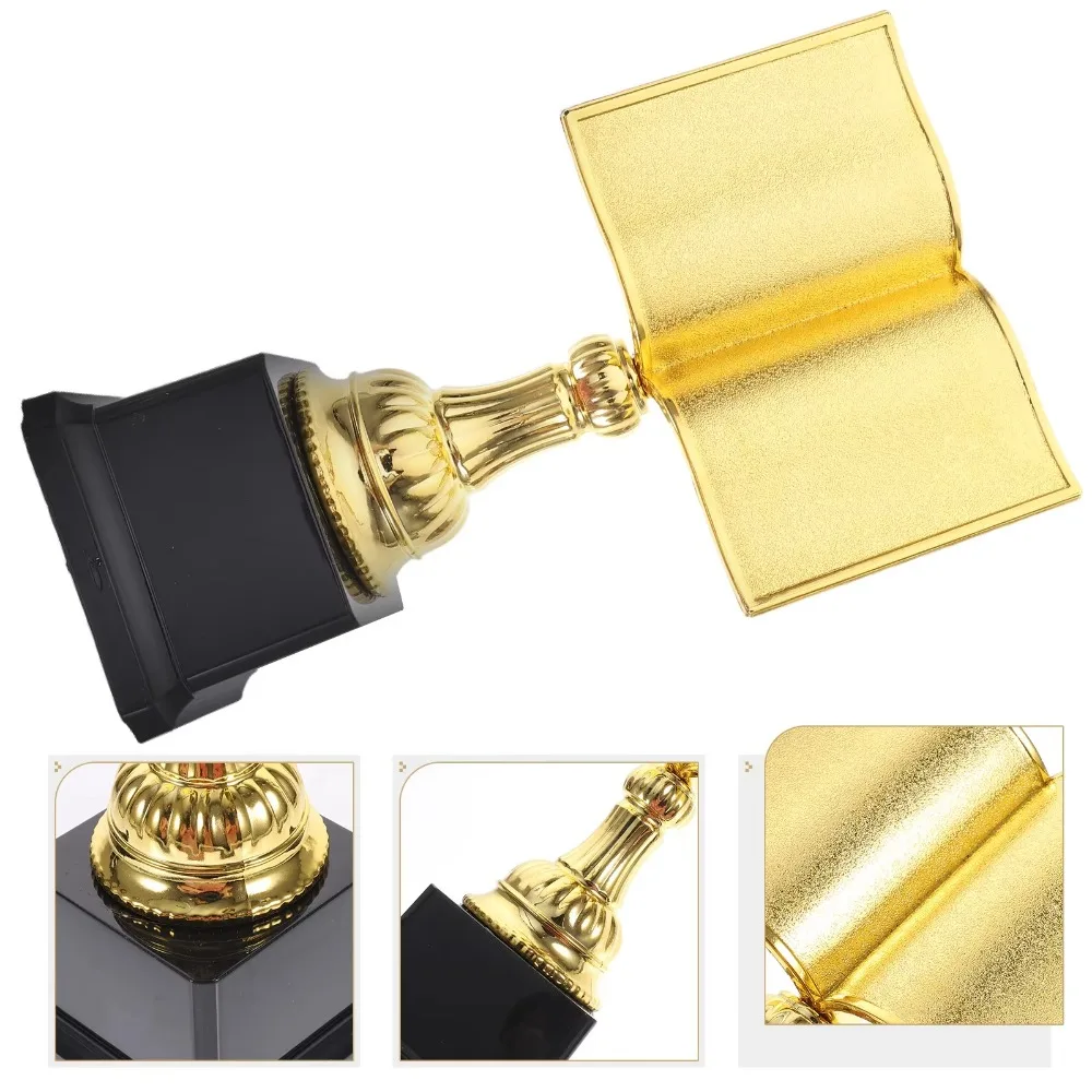 Plastic Gold Awards Trophy Reading Star Book Shaped Children's Small Prize Cup Competition Craft Souvenirs Winner Award Trophy