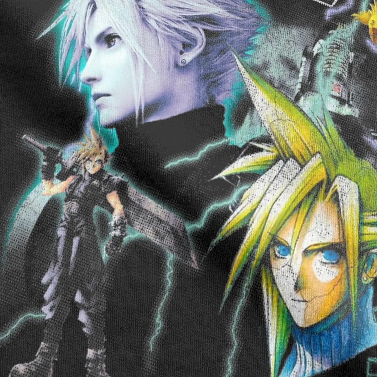 Cloud Strife Final Fantasy 7 T-Shirts for Men Fun 100% Cotton Tee Shirt Round Neck Short Sleeve T Shirt Birthday Present Tops