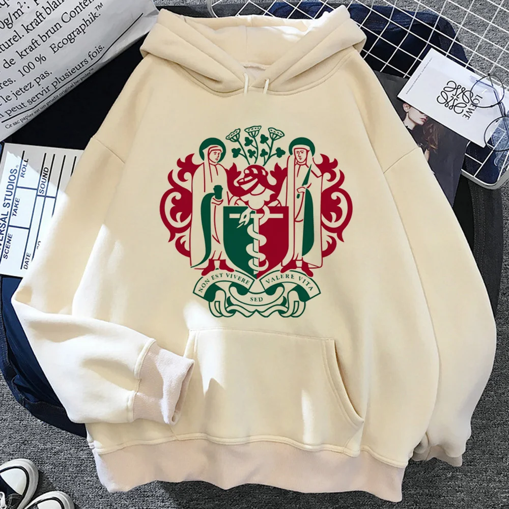 Royal Society hoodie pattern patterned streetwear winter casual wear kawaii female sweatshirts Y2K comic