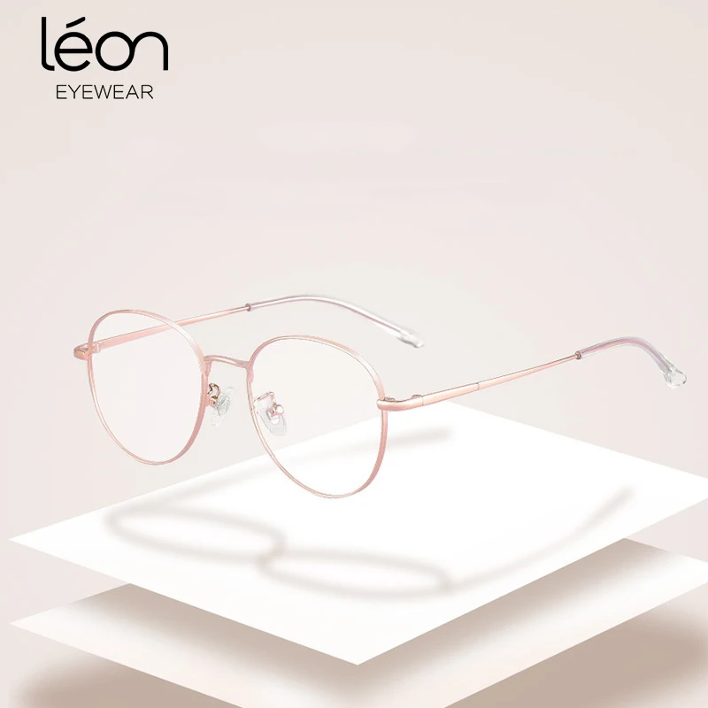 معدن التيتانيوم جولة مكافحة نظارات الضوء الأزرق المألوف النساء الرجال الكلاسيكية مربع النظارات إطارات نظارات الكمبيوتر شفافة