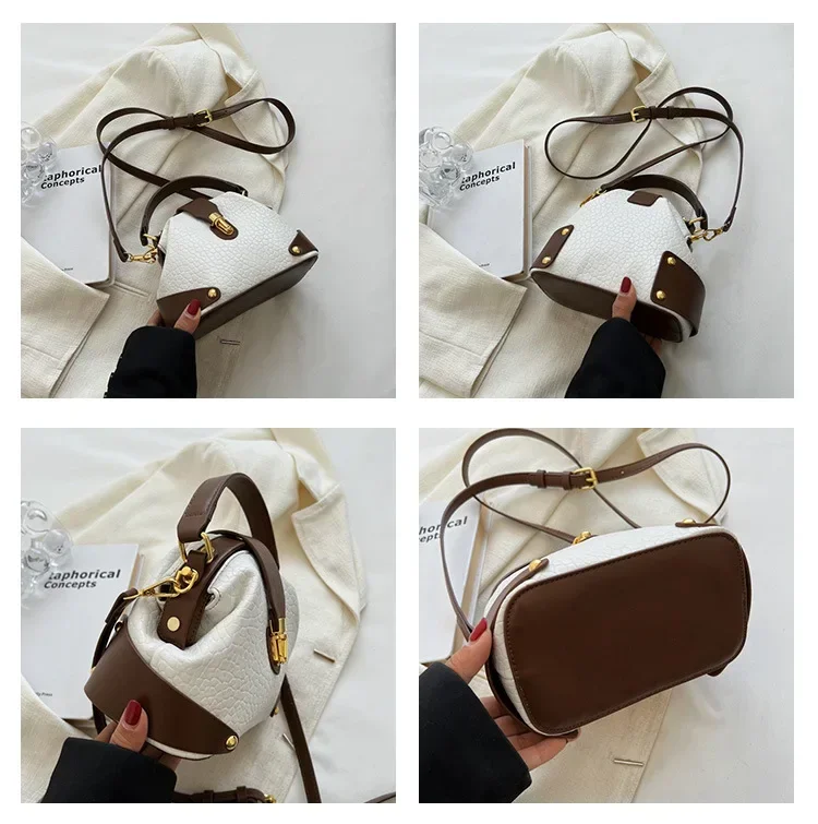 2025 Nuova borsa per il tempo libero di nicchia da donna: stile celebrità di Internet, moda versatile, trama semplice, tracolla/messeggero portatile