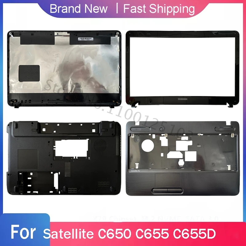 NEW Bottom Base Case For Toshiba Satellite C650 C655 C655D Laptop LCD Back Top Cover Front Bezel Palmrest Upper Rear Lid Black