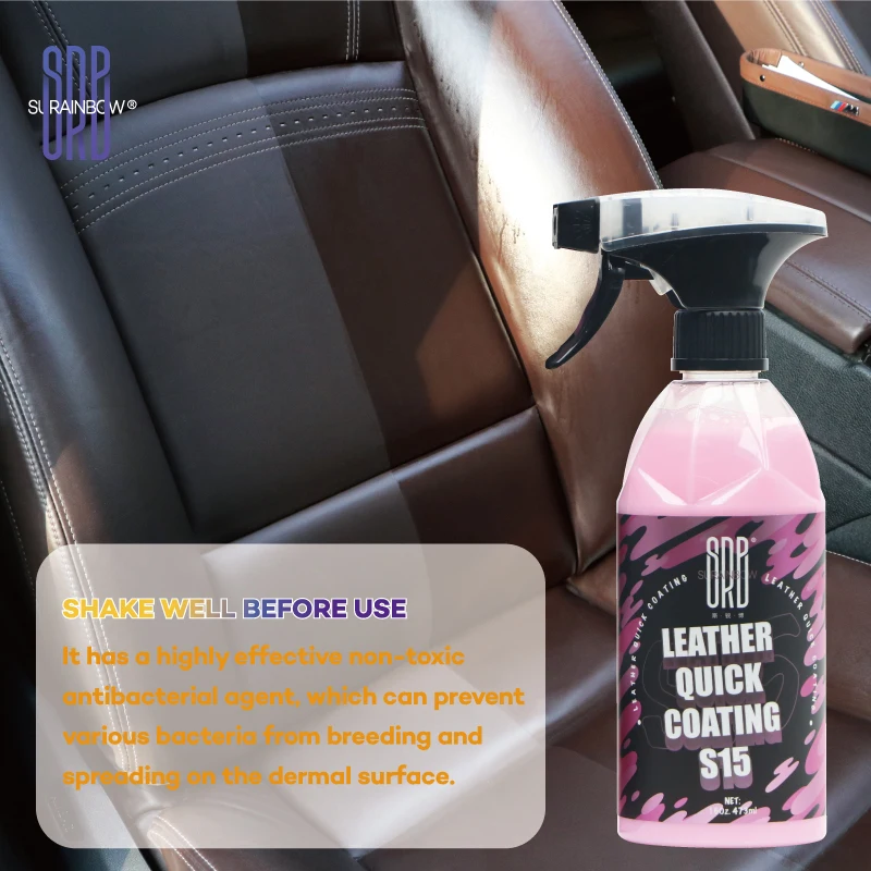Leather Ceramic Coating - Premium Leather Coating for Car Interior, Furniture, Shoes and Apparel, for All Leather Colours, 16 oz