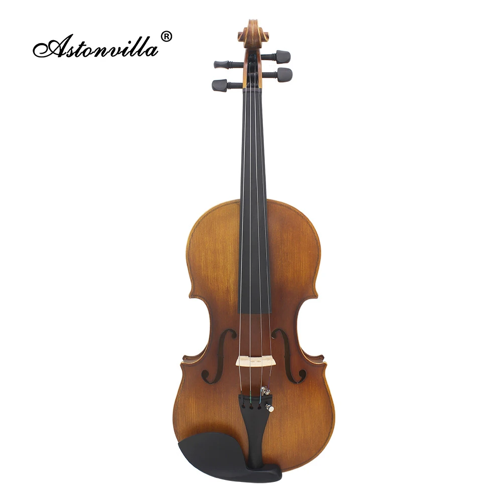 Astonvilla Handmade Size 4/4 Vintage Violin Exquisite Sub Gloss Varnish Stylish Retro Old-fashioned Fiddle Spruce Panel