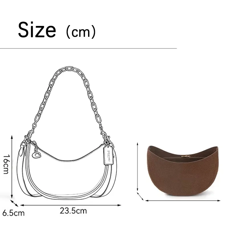 For Co-ch Mira Bag Structured Shaping Support Soft Protective Felt Material Multi-Pocket Perfect