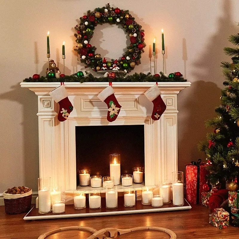 3pcs Flickering Flameless Candles Battery Powered Flickering Candles Led Tea Lights Party Decorative Fake Candles WIth Control