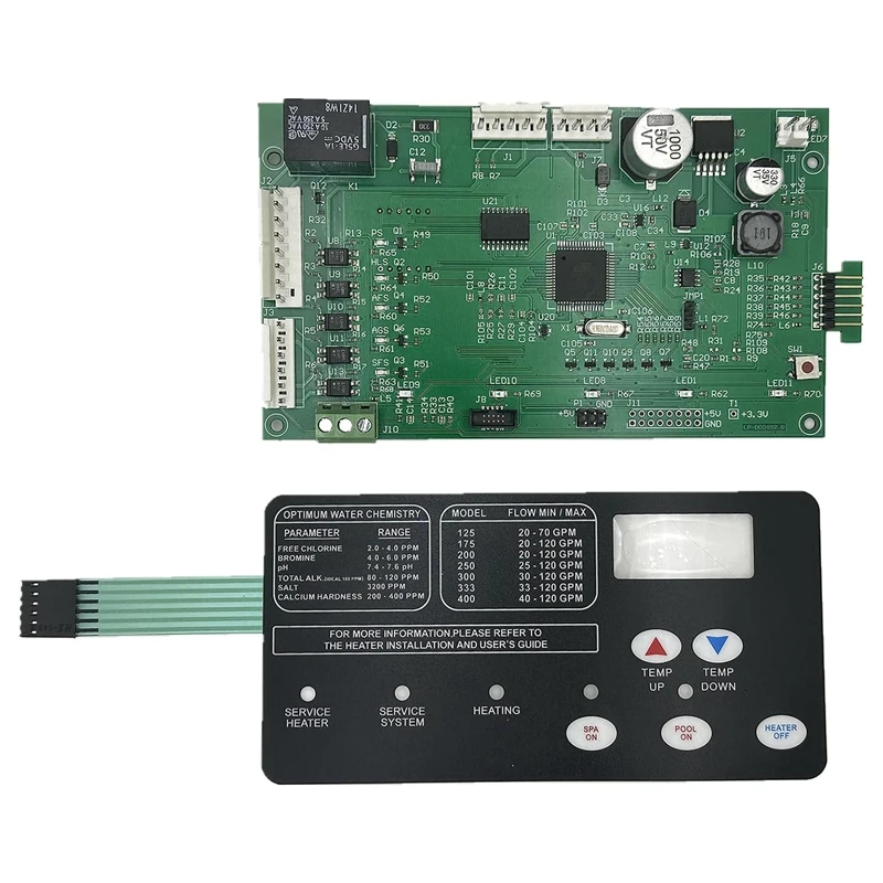 

42002-0007S Control Board Kit With 472610Z Switch Pad For Master NA/LP Series Pool/Spa Heater Electrical Systems
