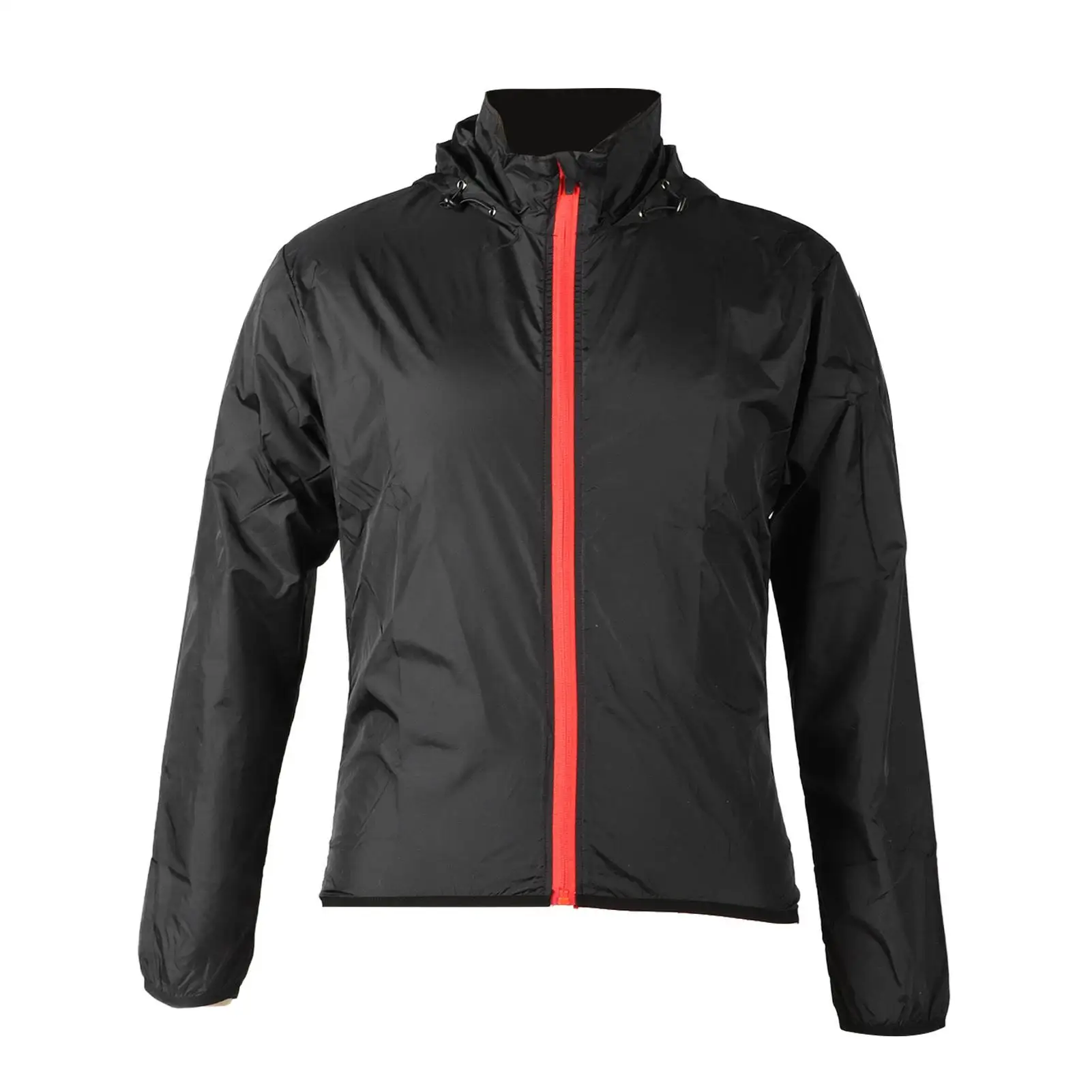 Men's Quick-Dry Cycling Jersey & Running Jacket - Breathable, Windproof, Long Sleeve, Black Hooded