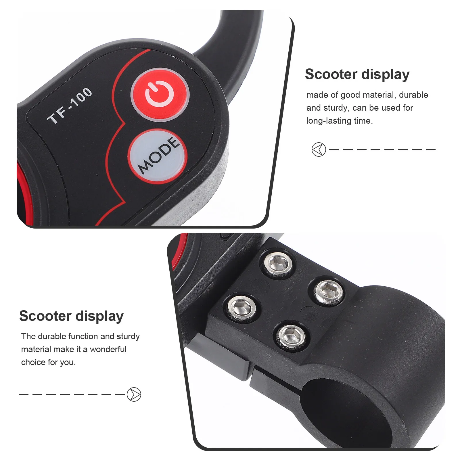 

Electric Scooter Display Sturdy Plastic Handlebar Screen Compatible M4 Replacement Part Scooter Accessories