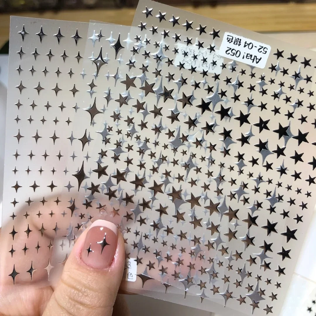 1PC Y2K Satr Nail Art Sticker Stars/Starburst Nail Design Self-Adhesive for Women Girls Luxury Manicure DIY Supplies Accessories