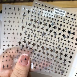 1PC Y2K Satr Nail Art Sticker Stars/Starburst Nail Design Self-Adhesive for Women Girls Luxury Manicure DIY Supplies Accessories