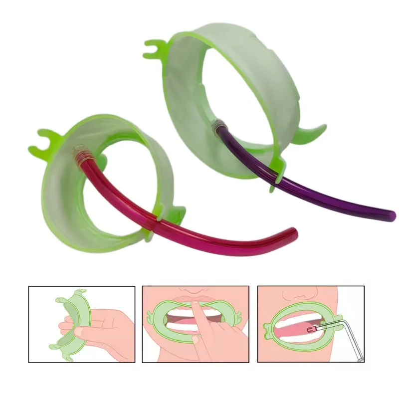 

Набор из 5 шт. 3D-ретракторов для рта (разделителей губ и щек) с фиксированной трубкой для отвода слюны для детей и взрослых